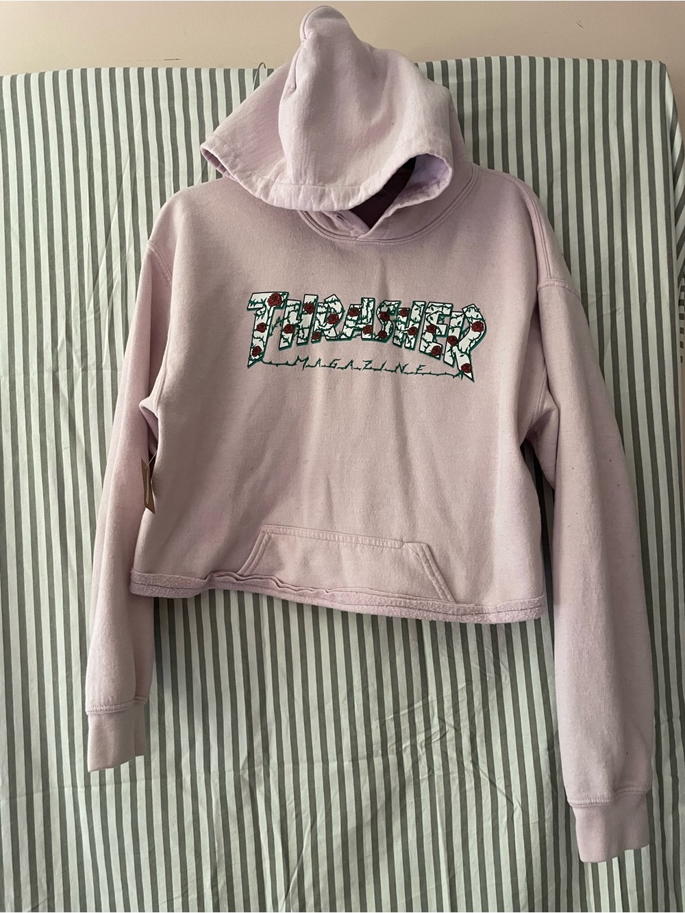 Thrasher Crop Top Hoodie